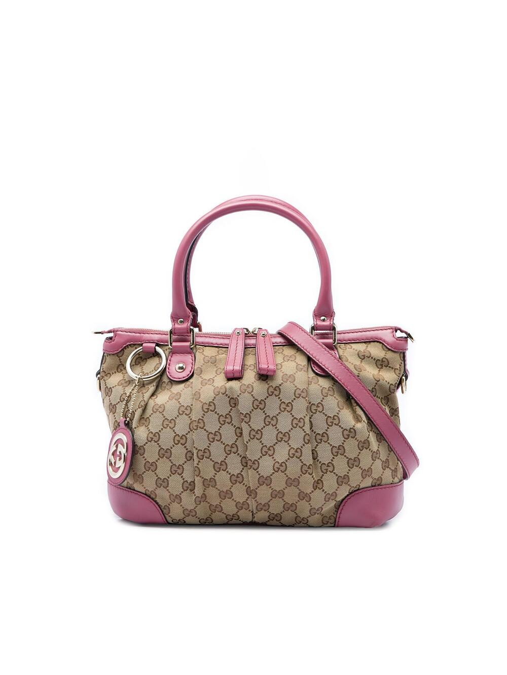 Gucci Gg Canvas Sukey Satchel Pre-Loved #337753G54B